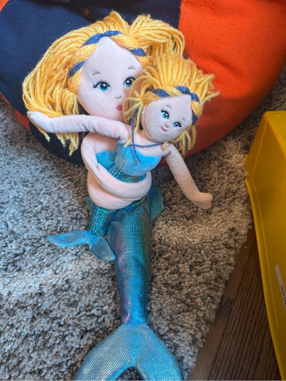 Plush Mermaid Doll Toy - Blue